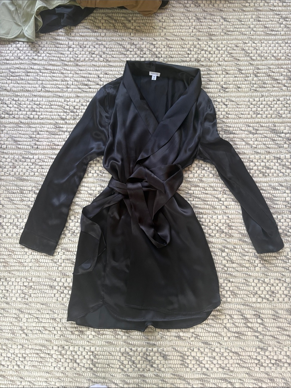 Cuyana silk wrap dress